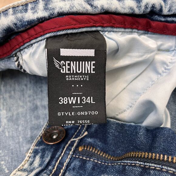 Genuine Authentic Garments Straight Leg Medium Wash Men's Jeans Size W38 L34 - Picture 9 of 11
